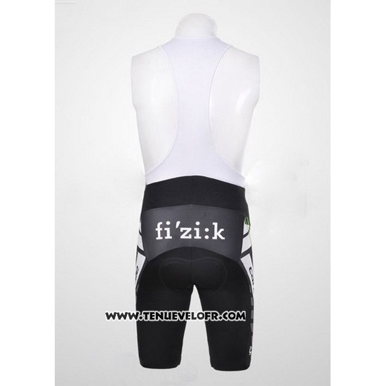 2012 Maillot Ciclismo Cannondale Noir et Blanc Manches Courtes et Cuissard